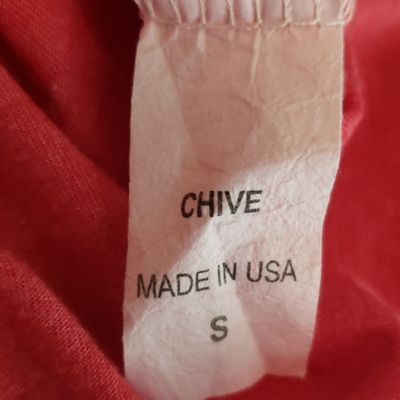 Red & Cream Raglan Chivette Long Sleeve Tee - Picture 6 of 6